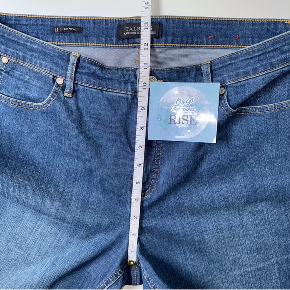 Talbots Flawless Five Pocket Slim Ankle Jeans Women’s Size 14 Blue Stretch Denim - Picture 5 of 13